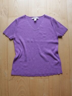 Vintage pastel knit ribbed tee